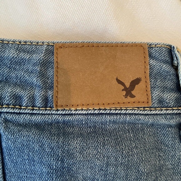 American Eagle Skirt Womens 12 (33) Super Stretch Hi Rise A Line Denim Button Up - Picture 6 of 8